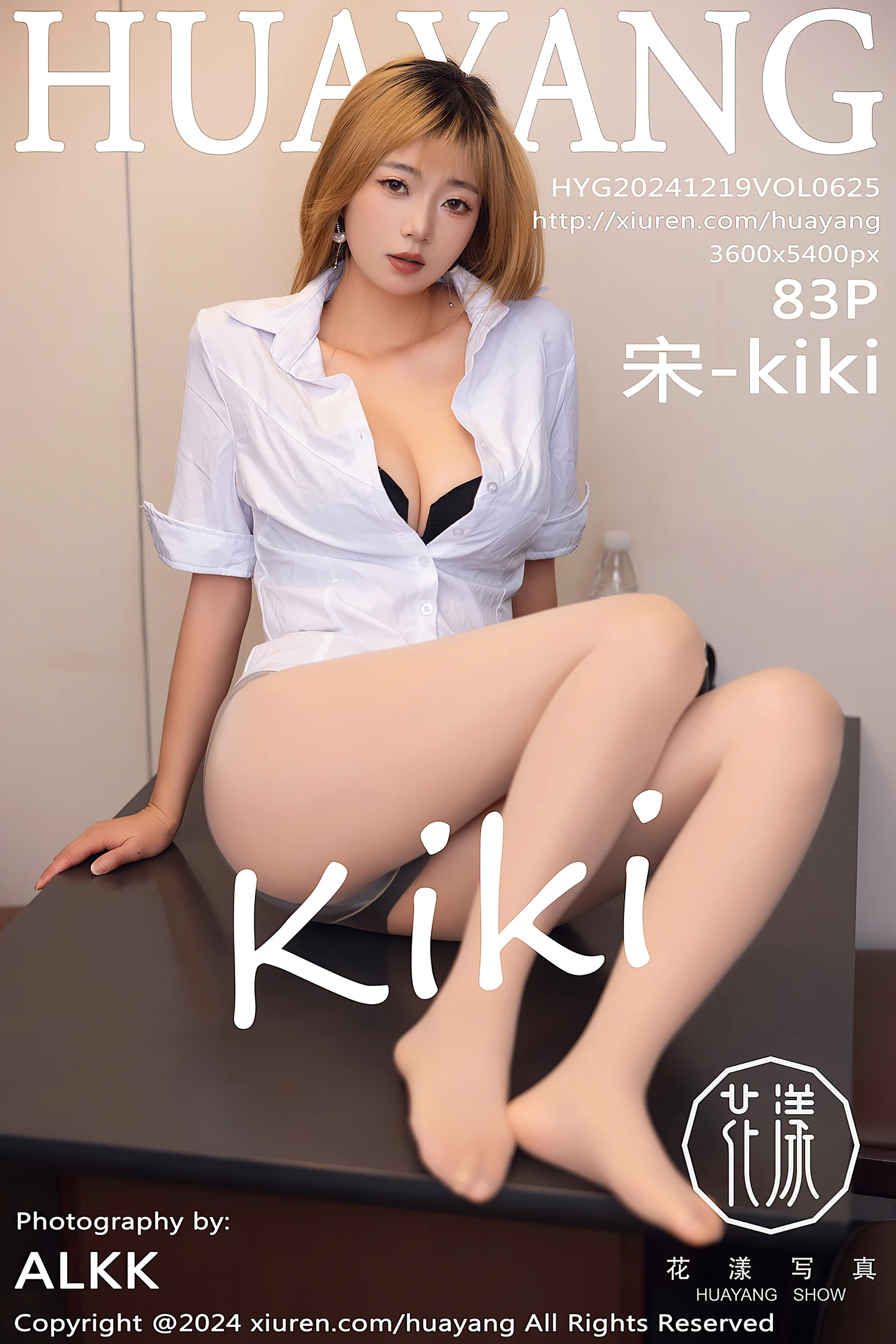 [HuaYang花漾]Vol.625_模特宋-KiKi性感白衬衫露黑色内衣配超薄肉丝秀完美身材诱惑写真83P-秀人网 - XiuRen.Pro